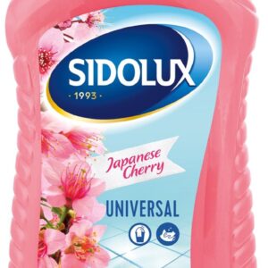 Sidolux Soda Power universal čistič 1l Japonská třešeň Čisticí prostředek SIDOLUX je vhodný na všechny omyvatelné povrchy. Velmi efektivně emulguje nečistoty díky systému Soda Power a snadněji je díky tomu odstraňuje z mytého povrchu. S prostředkem Sidolux je úklid snadný a příjemný díky vyjímečným vůním