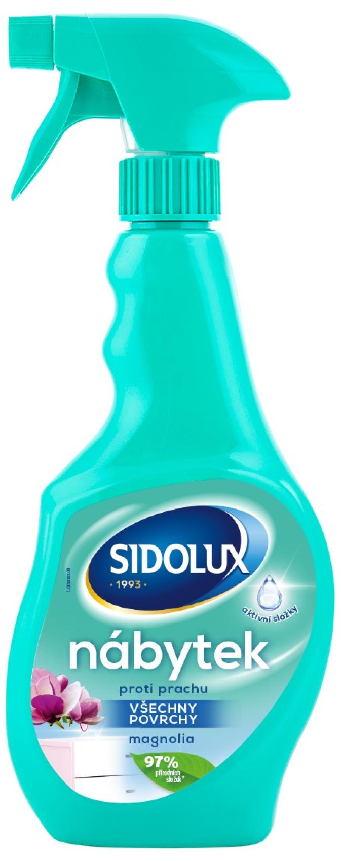 Sidolux M proti prachu rozprašovač 400ml Magnolie Sidolux M proti prachu rozprašovač 400ml Magnolie Prostředek SIDOLUX proti prachu s dlouhotrvající vůní magnólie vytváří aktivní ochrannou vrstvu