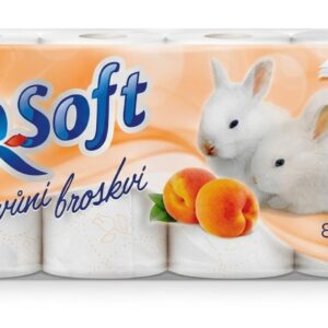 Toaletní papír 200 3vrs. Q Soft  broskev/ návin 18m Toaletní papír Q-Soft