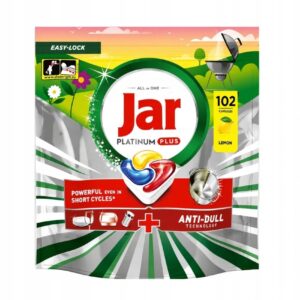Tablety do myčky JAR Platinum 102ks Tablety do myčky Jar Platinum All in One obsahují 102 tablet a představují ideální řešení pro domácnosti
