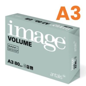 IMAGE VOLUME A3/80g xerografický papír 500 listů Xerografický papír Image Volume ve formátu A3 a gramáži 80 g/m2 je vhodný pro každodenní vysokokapacitní tisk a kopírování v kancelářích